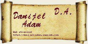 Danijel Adam vizit kartica